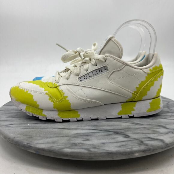 Reebok Collina Strada Classic Sneaker Womens 7 White Leather Call Mom Shoes - Picture 4 of 14